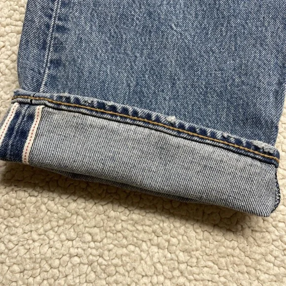 Levis Jeans Mens 36x29 Blue 501 ST Straight Leg Button Fly Denim - Picture 4 of 13